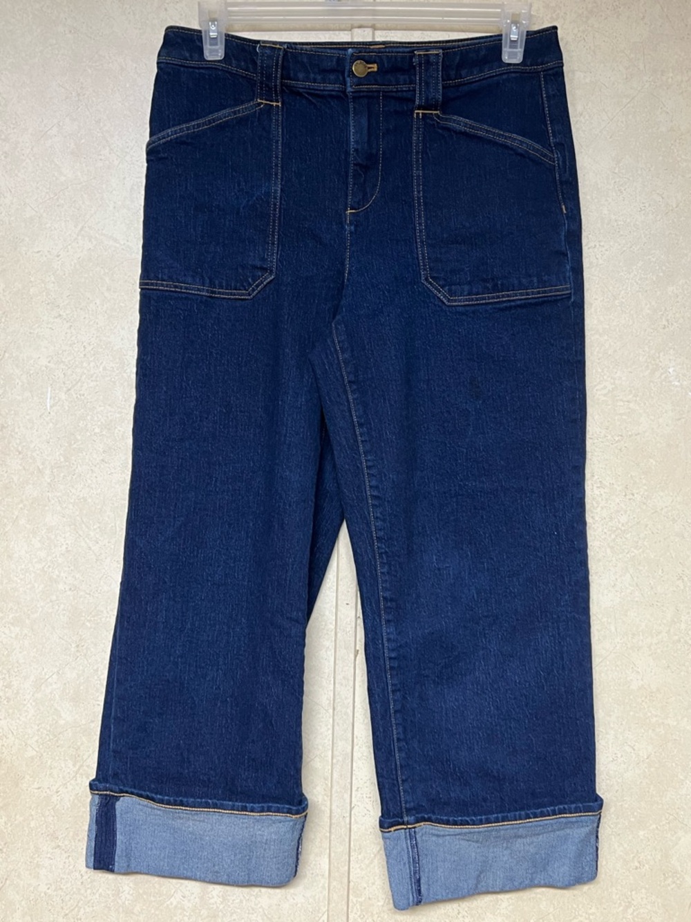 Talbots straight ankle cuff jeans in Warren wash 2025 wide leg - Picture 4 of 12